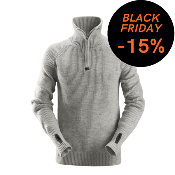 Wollen Sweater halve Rits Snickers Workwear 2905
